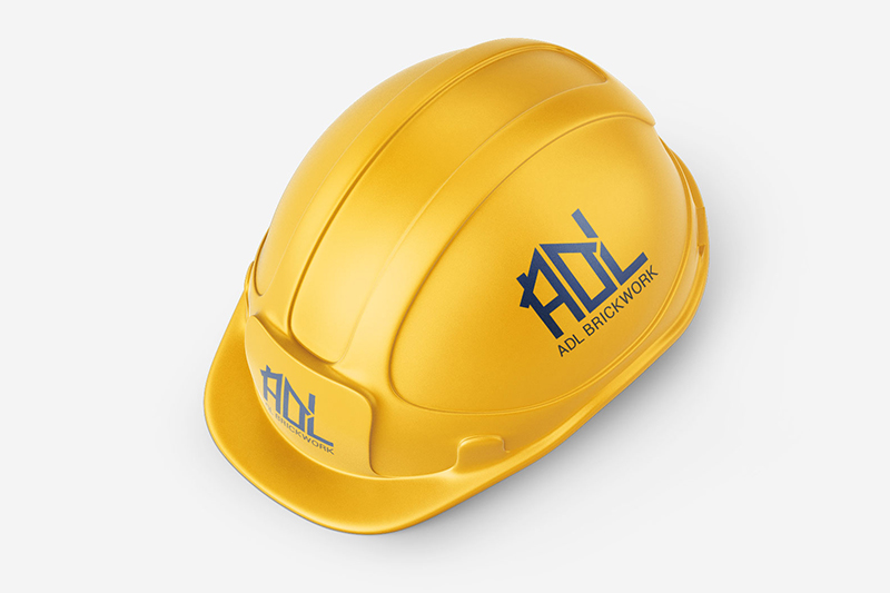 Logo, design, ADL Brickwork, hardhat, brickwork, emblem, icon, thanet, kent, uk